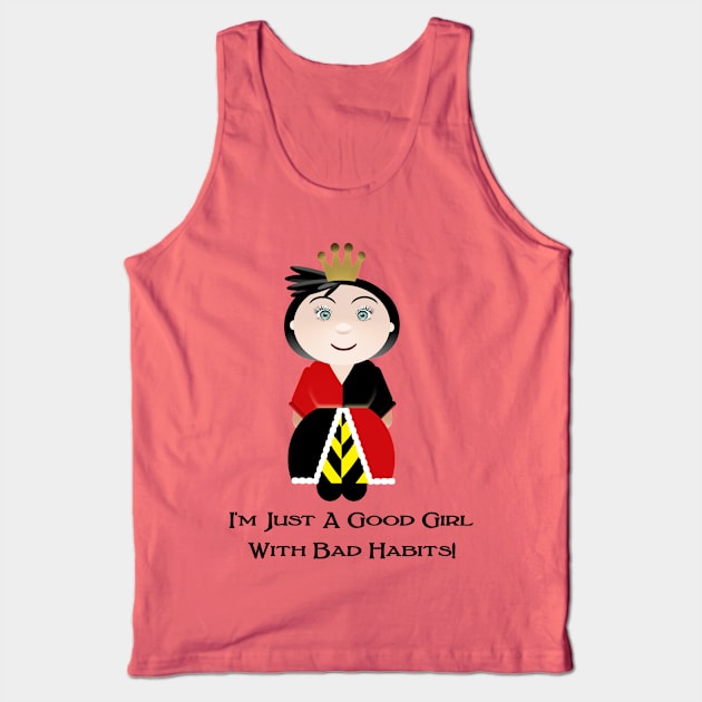 Queen of My Heart Tank Top by ShoelaceCreative